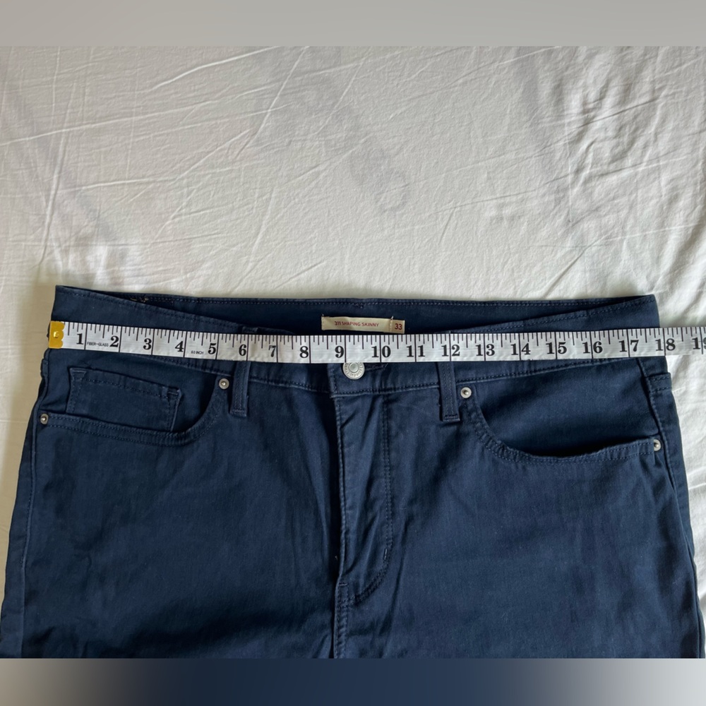 Skinny Navy Blue Leviโs Denim Jeans - Picture 6 of 15